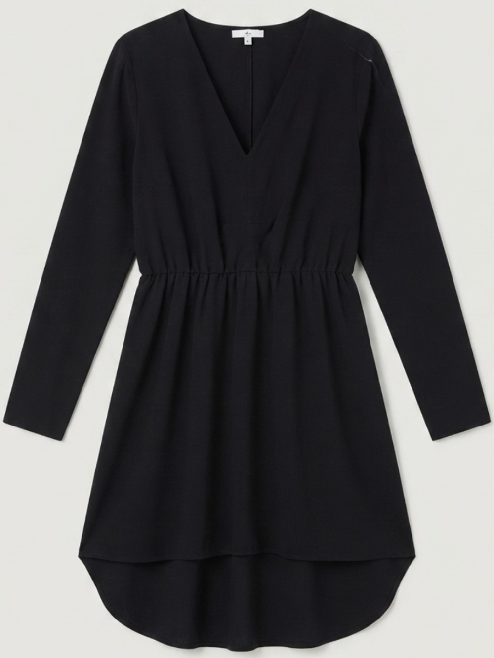 Wilfred Aritzia Black High-Low V-Neck Long Sleeve Dress Tunic(M)